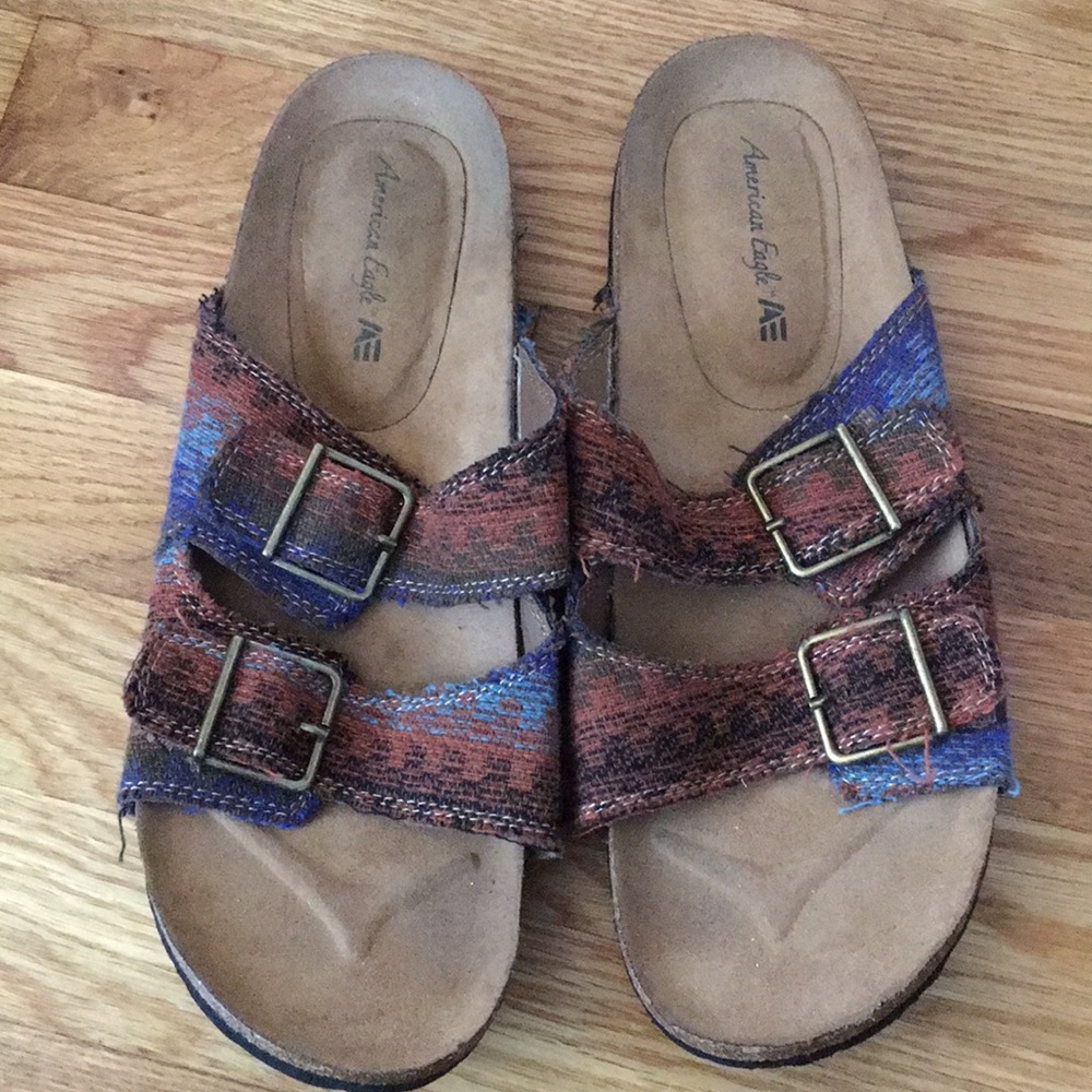Distressed birkenstocks